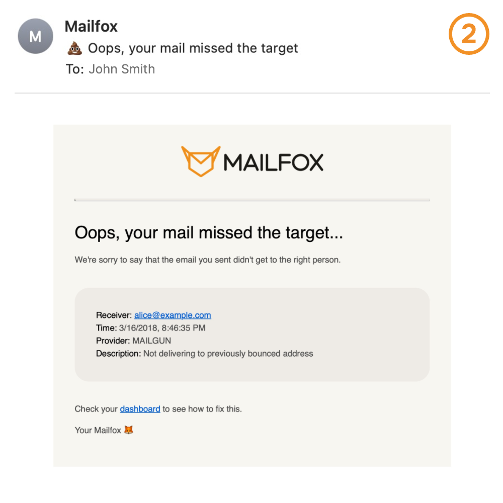 MAILFOX error email alert